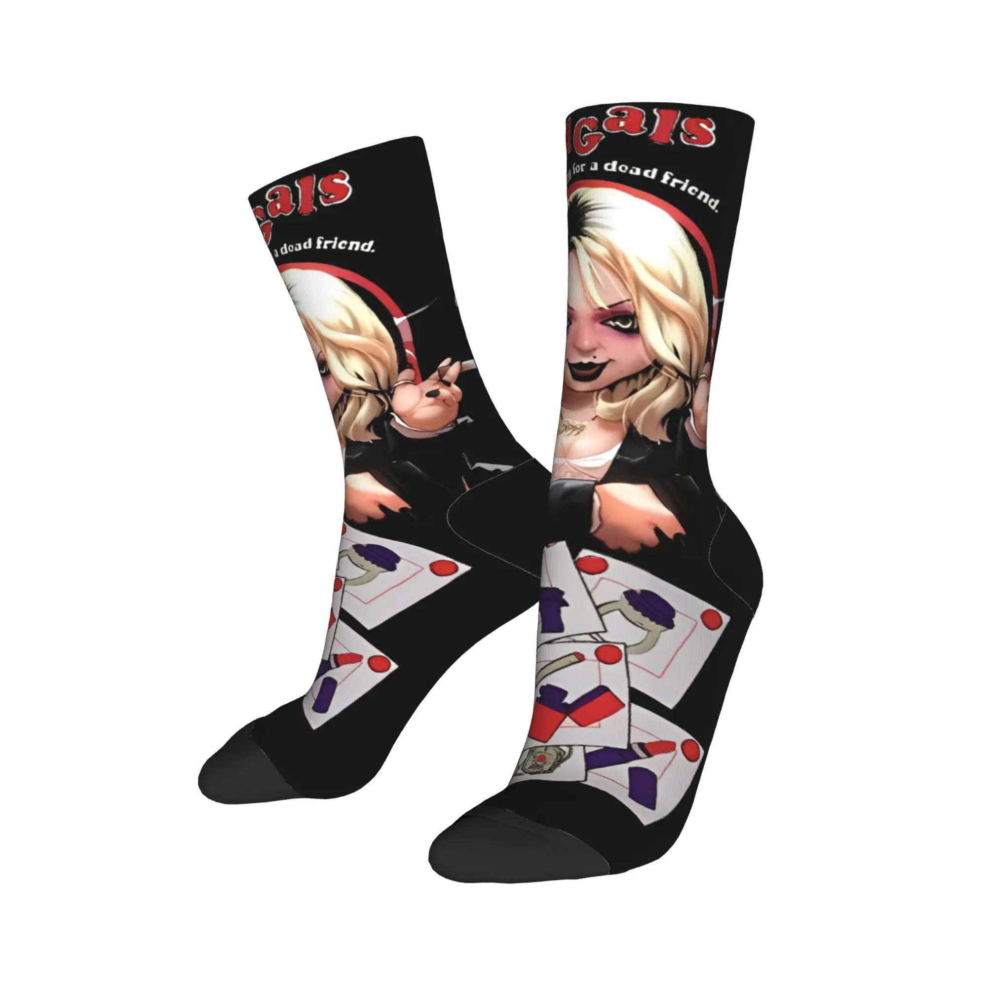 Bride Of Chucky Human Tiffanies And Chucky Socks Men Women Polyester Socks Spring Summer Autumn Winter Middle Tube Socks Gift