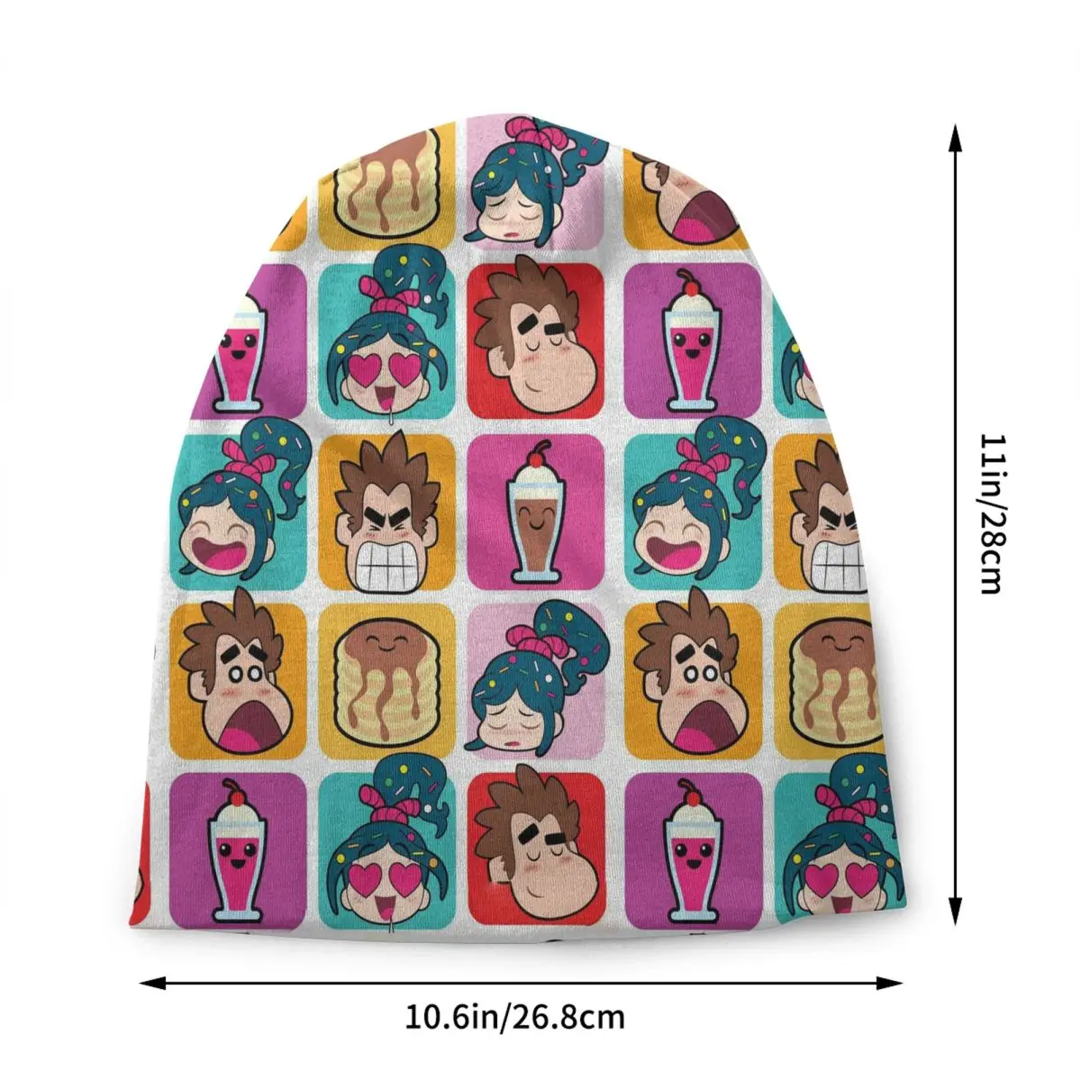 Custom Wreck-It Ralph Character Skullies Beanies Caps For Men Women Unisex Fashion Winter Warm Knitting Hat Adult Bonnet Hats