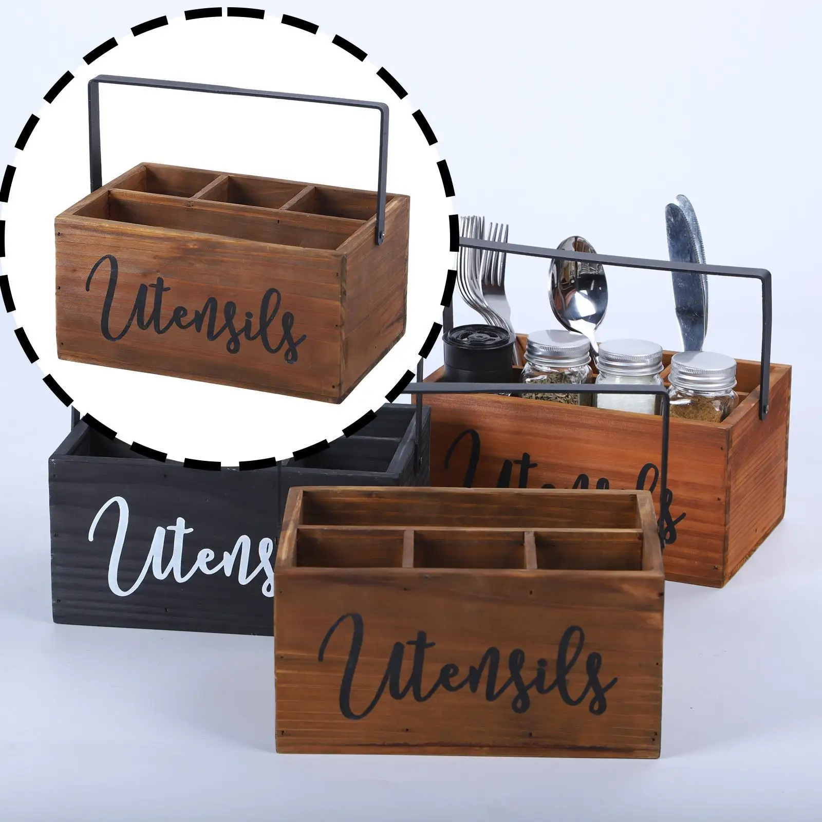 حامل أواني لطاولة المطبخ وحامل أواني الطبخ للطهي المنزلي