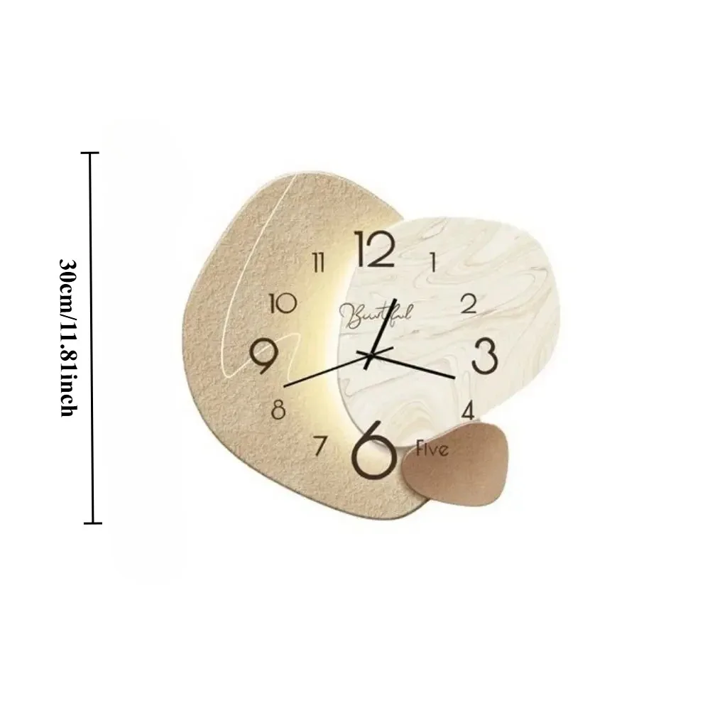 Modern Digital Wall Clock Easy Read LED Display Hanging Clock Ambient Light Home Decor Clock for Living Room Restaurant Office