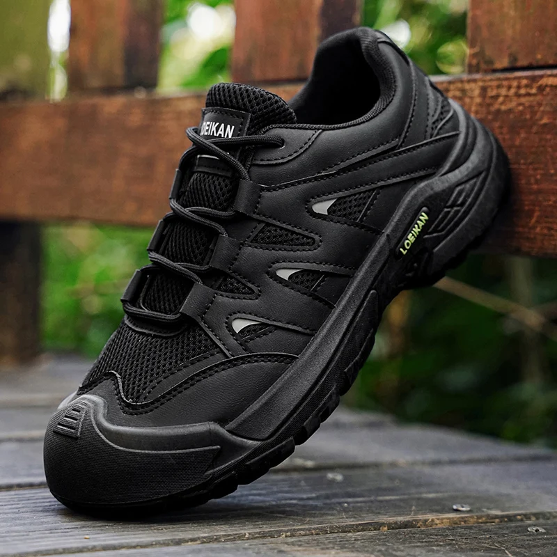Men's Outdoor Hiking Sneakers - Non-slip Breathable Work Shoes for Trekking & Daily Wear