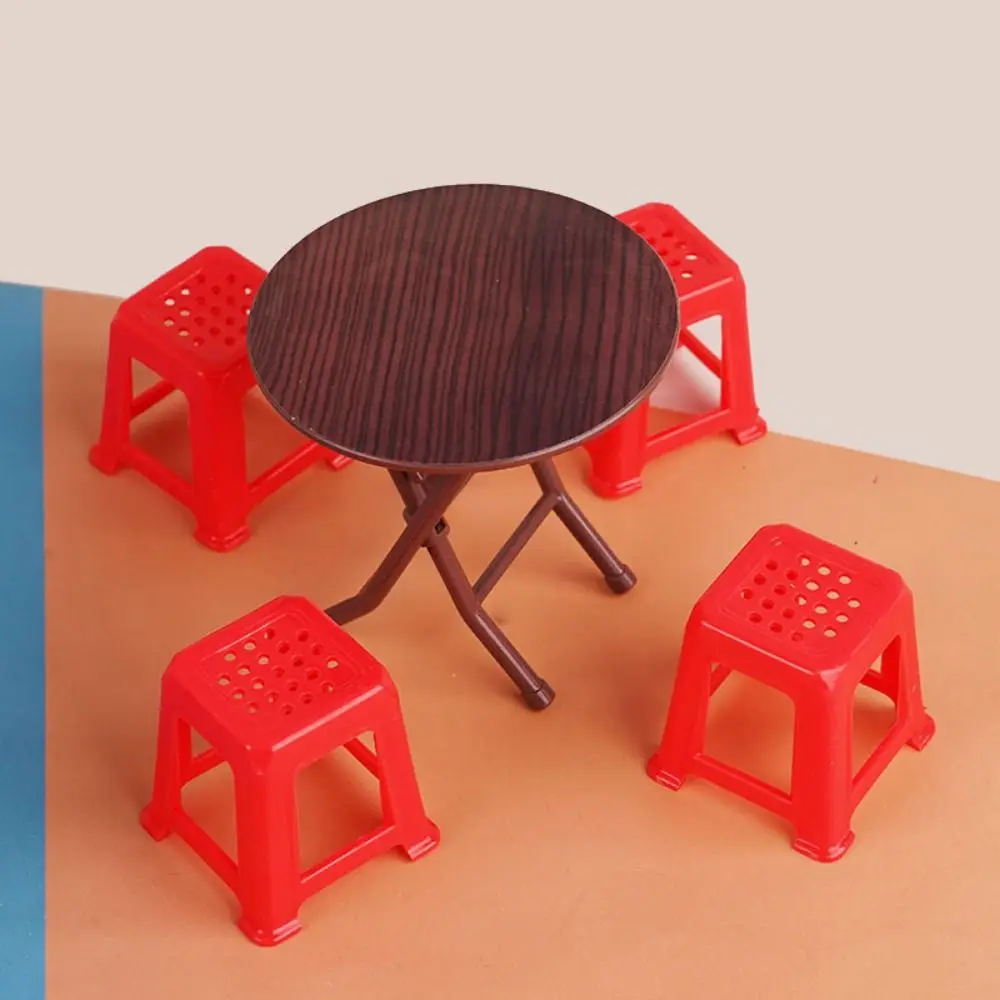 1Set Hochwertige Multistyles Esstisch Möbel Tisch Kunststoff MIni Home Modell 1:12 Puppenhaus Miniatur Haus Zubehör