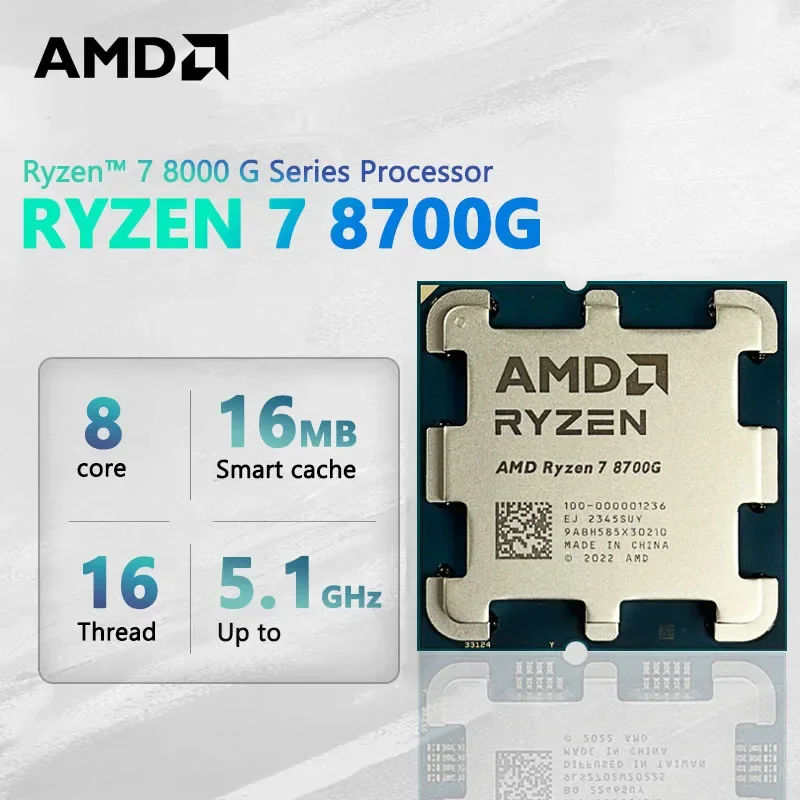 AMD R7 8700G CPU processor Ryzen 7 8700G Socket AM5 New but without cooler