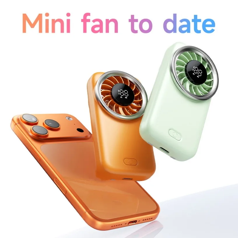 Mini Handheld Turbo Fan 100 Speed Portable USB Rechargeable with LED Digital Display 80000RPM Pocket Fan for Outdoor Travel