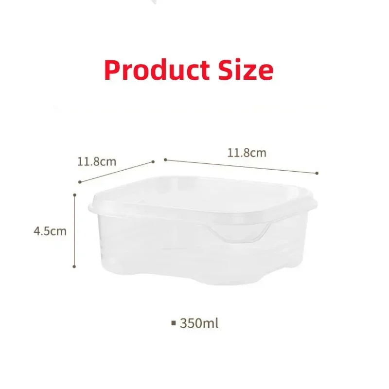 6 Pcs 350ml Refrigerator Frozen Meat Storage Box Fresh-keeping Box Superimposed Organizadores Food Storage Containers