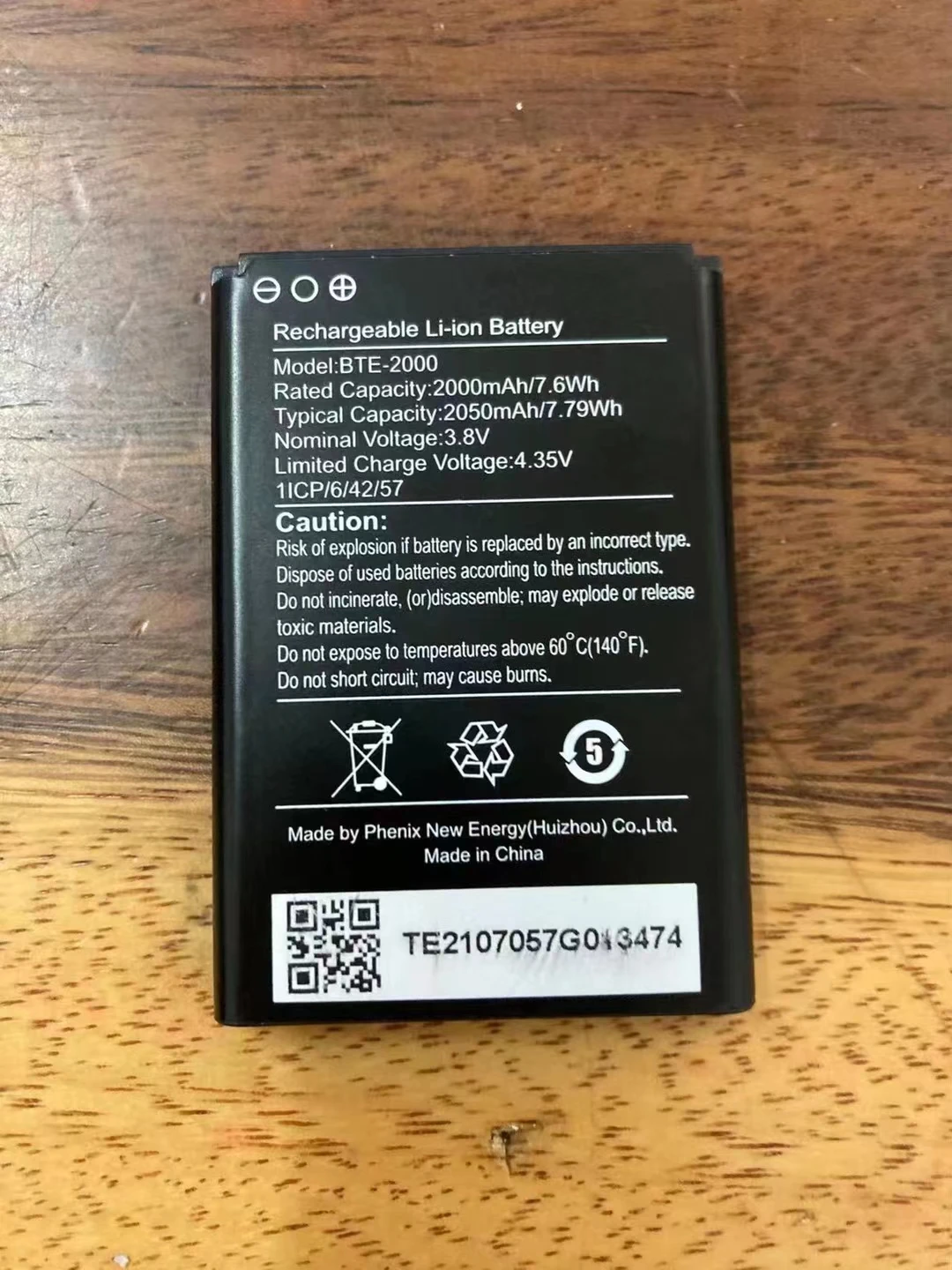 Original High quality 2050mAh BTE-2000 Battery For cat s22 flip Battery