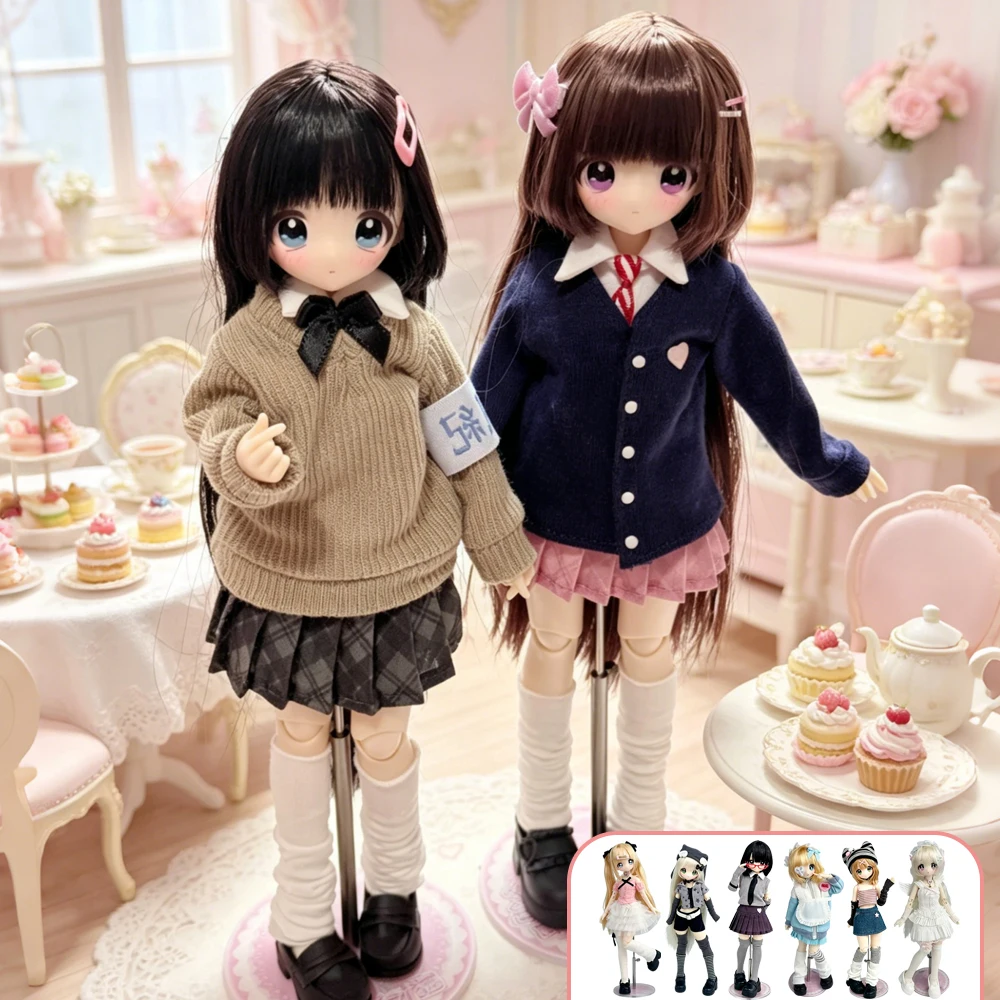 BJD Blind Box Anime Action Figure Don't Touch My Bangs Kawaii Surprise Collectible Dress Up Art Doll Ornament Gift