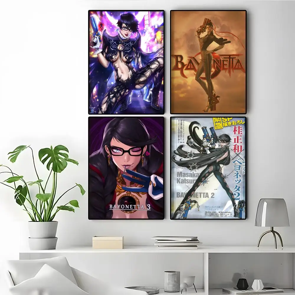 Game B-Bayonetta Poster HD Anime Hot Theme Singer/OST/Movie-Waterproof Self-Stick Home Decor