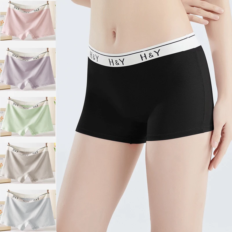 1pcs Women's Safety Pants Underwear Ice Silk High Waist Shorts Panties For Women Boxer Plus Size No Trace Leggings Safety Panty