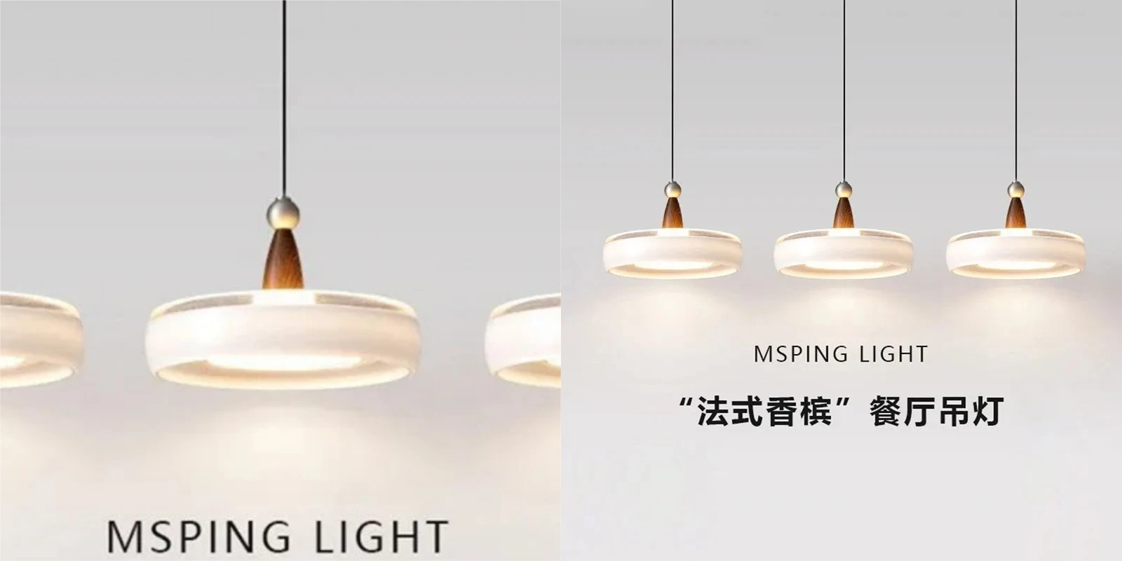 Glass Pendant Light, French Vintage Light Luxury Reading Lamp, Indoor Lighting for Living Room Bedroom Kitchen Island