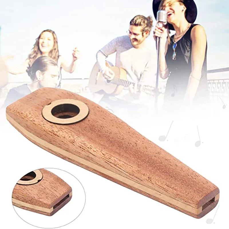 Talent Show Tool Creative Wooden Kazoo Professional Portable Wind Instrument Smooth Lightweight Accompaniment Kazoo Music Lover