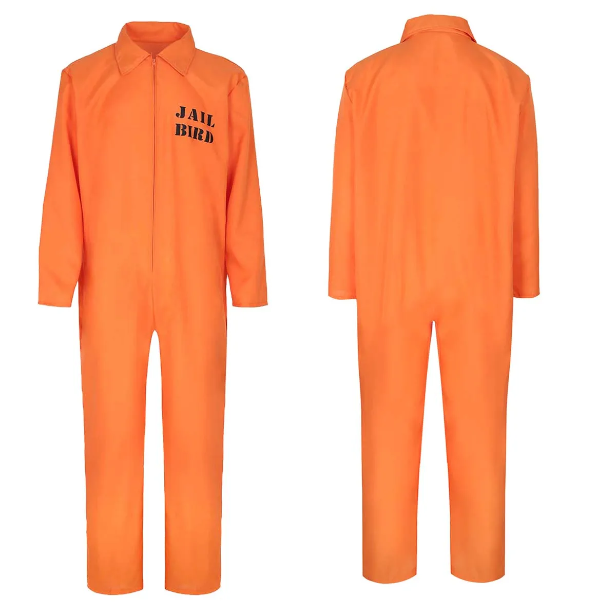 

Halloween Prisoner Costume Orange Jumpsuit Convict Men Adult