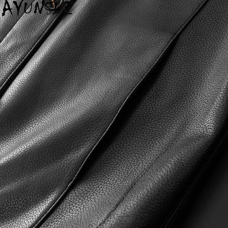 AYUNSUE New Genuine Leather Jacket Men Clothing Real Sheepskin Jackets for Men High Quality Turn-Down Collar Jacket 진짜 가죽자켓