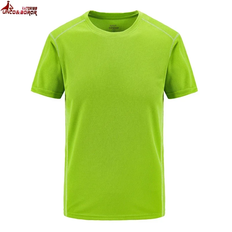 Plus Size 7XL 8XL Summer t-shirts Men Outdoor Quick Dry Sportwear Tshirts Fitness For Gym Joggers Running T-shirts Men Clothing