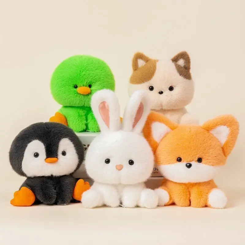 

14CM Cute Small Animal Plush Toy Table Decoration Accompany Multi-style Animal Sheep Fox Doll To Send Children's Birthday Gifts