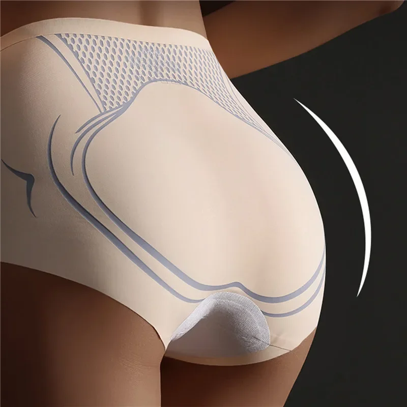 2024 Ice Silk Shaping Panties Ion Fiber Repair Shapewear Women High Waist Body Shaper Briefs Tummy Control Sculpt Shaping Shorts