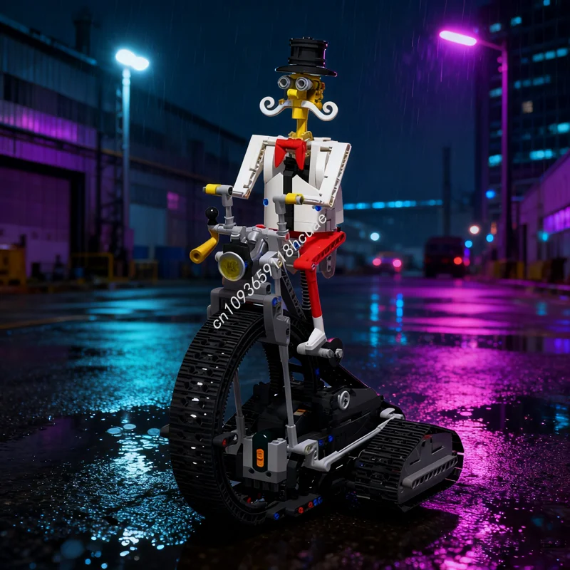 

915 шт. MOC гусеничный Пенни Фартинг Техническая модель Строительные блоки Рождественские подарки Строительство Сборка DIY идея Кирпичная игрушка Дети