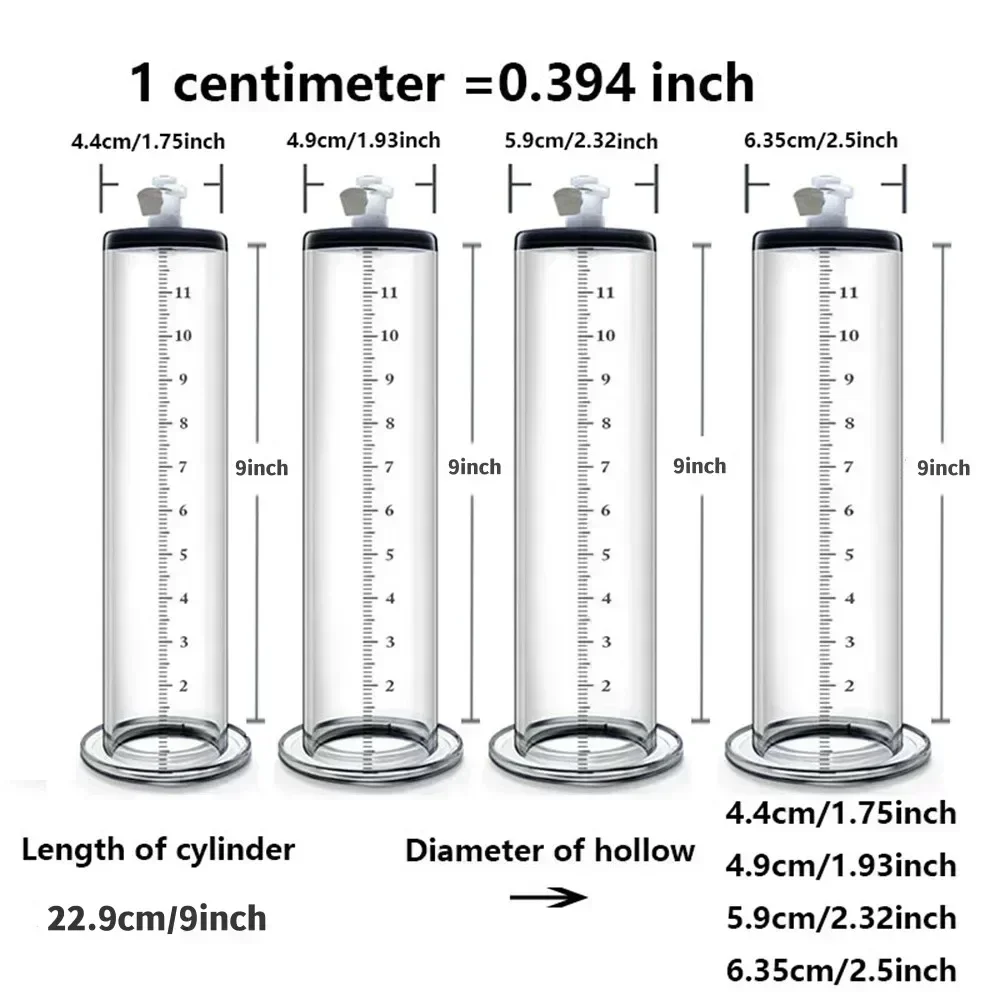 20/30cm Acrylic Cylinder Penis Pump Accessories Vacuum Penis Enlarger Sex Toys For Man Penis Enlargement Penile Trainer Adult 18