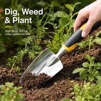 Stainless Steel Gardening Shovel, Anti Slip Rubber Handle, Planting Weeding Digging Trowel, Garden Hand Tool 5