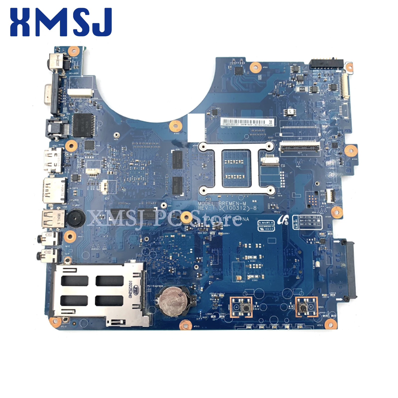 XMSJ For Samsung R580 NP-R580 BA41-01175A BA92-06130A BA92-06130B BA92-06133A Laptop Motherboard HM55 GT330M Free I3 CPU