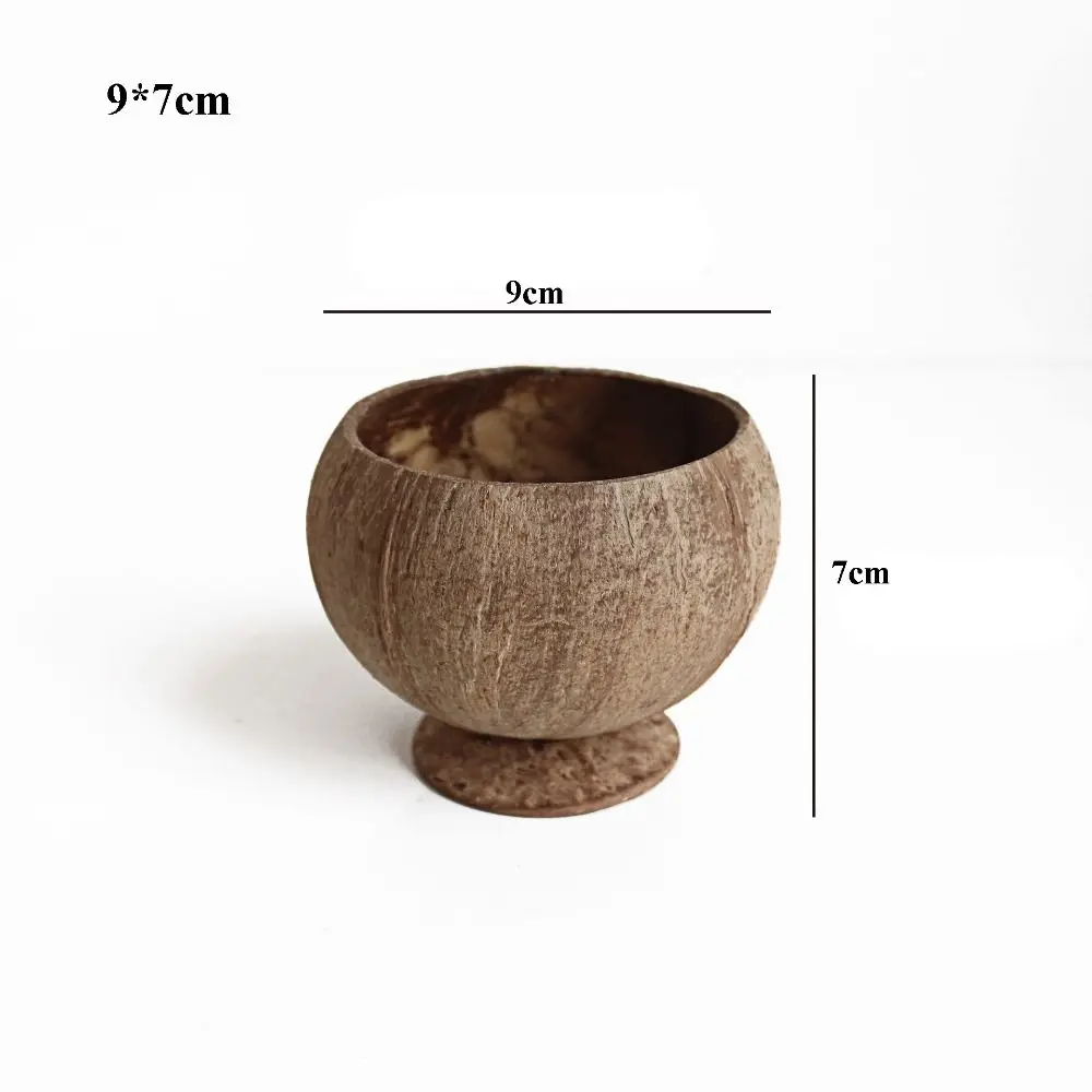 Handmade Natural Coconut Bowl Geometric Shape 10 Styles Drinking Cup Mixing Ramen Storage Bowl For Acoustic Folk Guitar