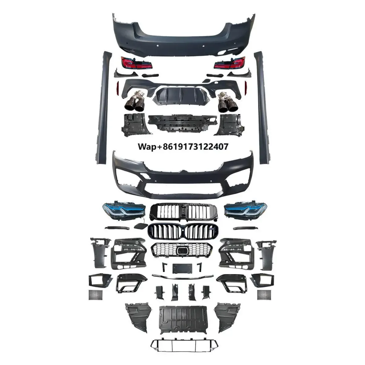 

Обновление подтяжки лица с передним и задним бампером, светодиодные адаптивные фары Bodykit 5, серия F10/F18, обновление до G30