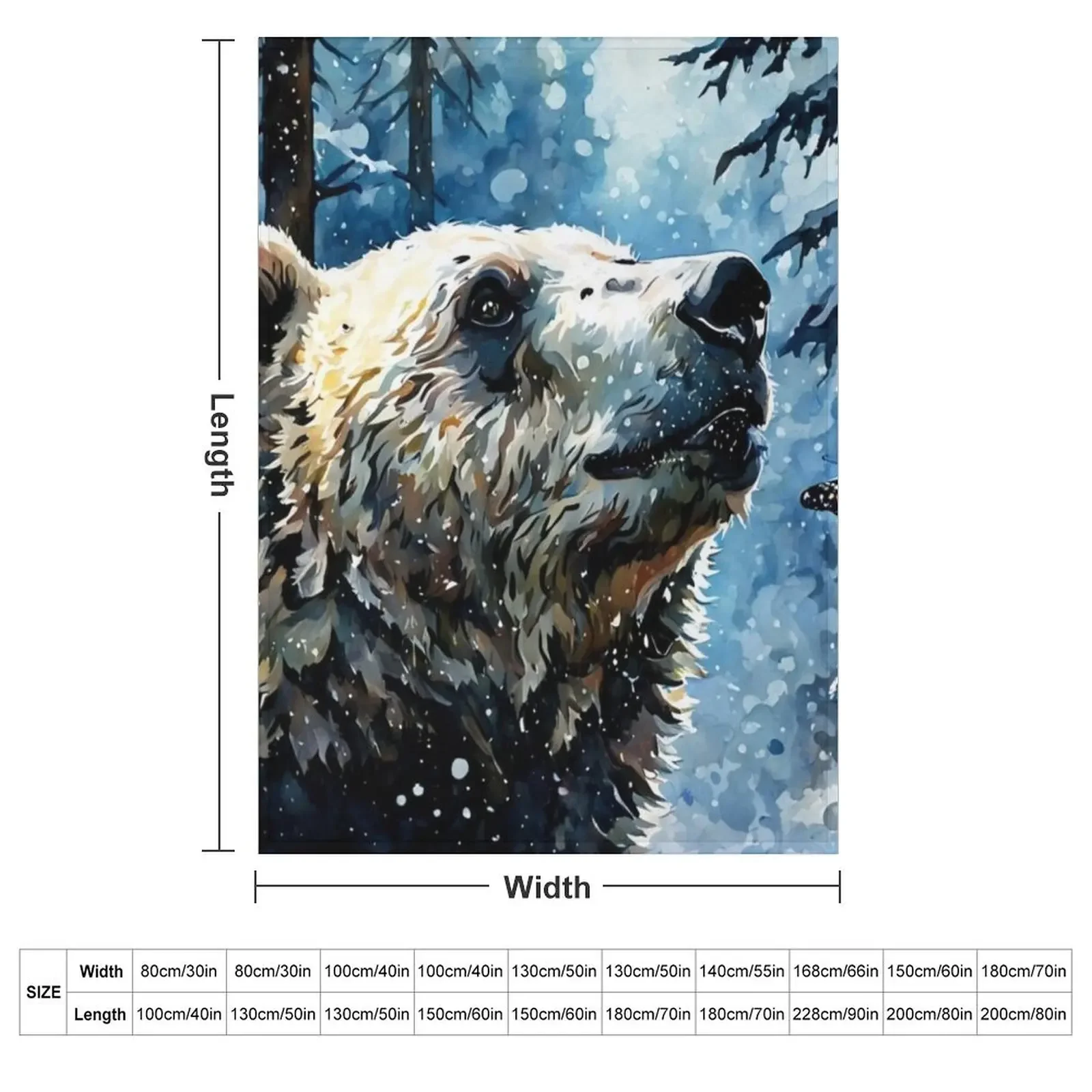 Bear And Butterfly Painting Throw Blanket for winter cosplay anime Soft Plaid Sofa Blankets