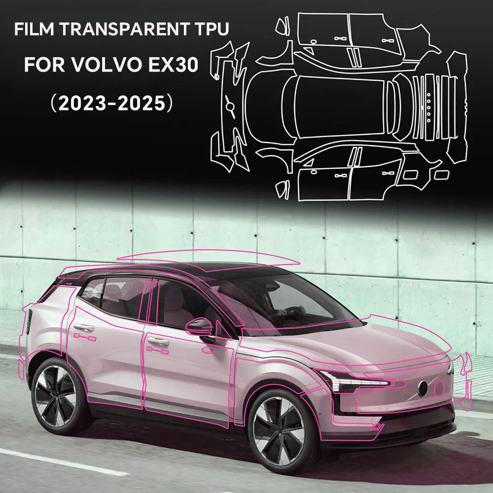 

ТПУ для Volvo EX30 2023 2024 2025, защитная пленка для автомобильной краски, прозрачная защитная пленка из полипропилена, наклейка на корпус, комплект ремонтной пленки против царапин