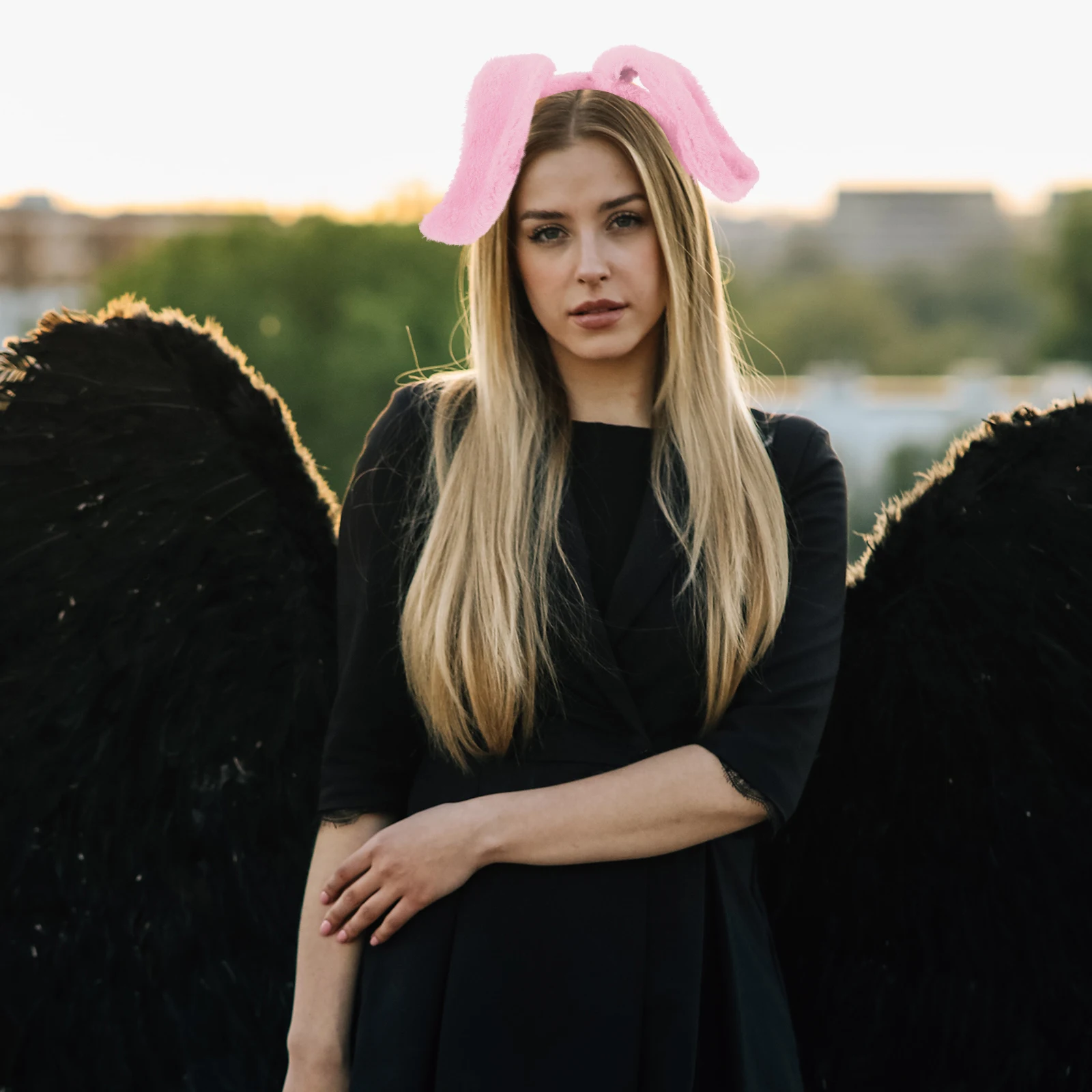 

1pc Elegant Dog Ear Headband Comfortable Wearing Animal Ears Hair Hoop Women Party Supplies Festival Accessory