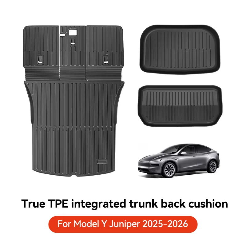 YZ Tesla vloermatten Model Y 2021-2026 Model 3 Highland kofferbakmat bagagemat TPE waterdicht antislip set vloermatten