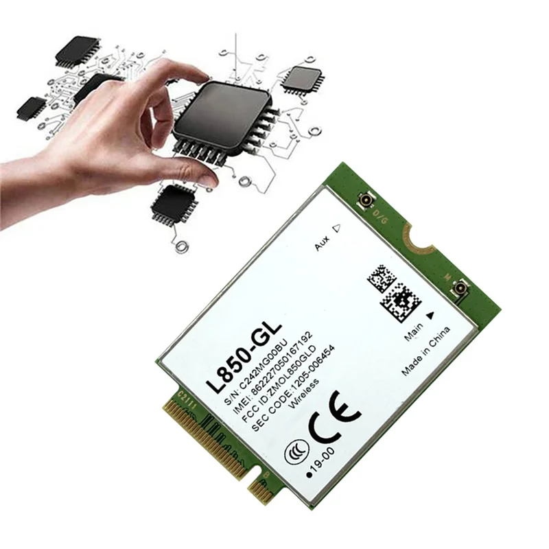 【뜨거운 판매! 】Fibocom 4G 모듈 M.2 Wifi 카드 범용 버전 L850-GL WWAN 카드용 2.4G 5G Lenovo용 아님