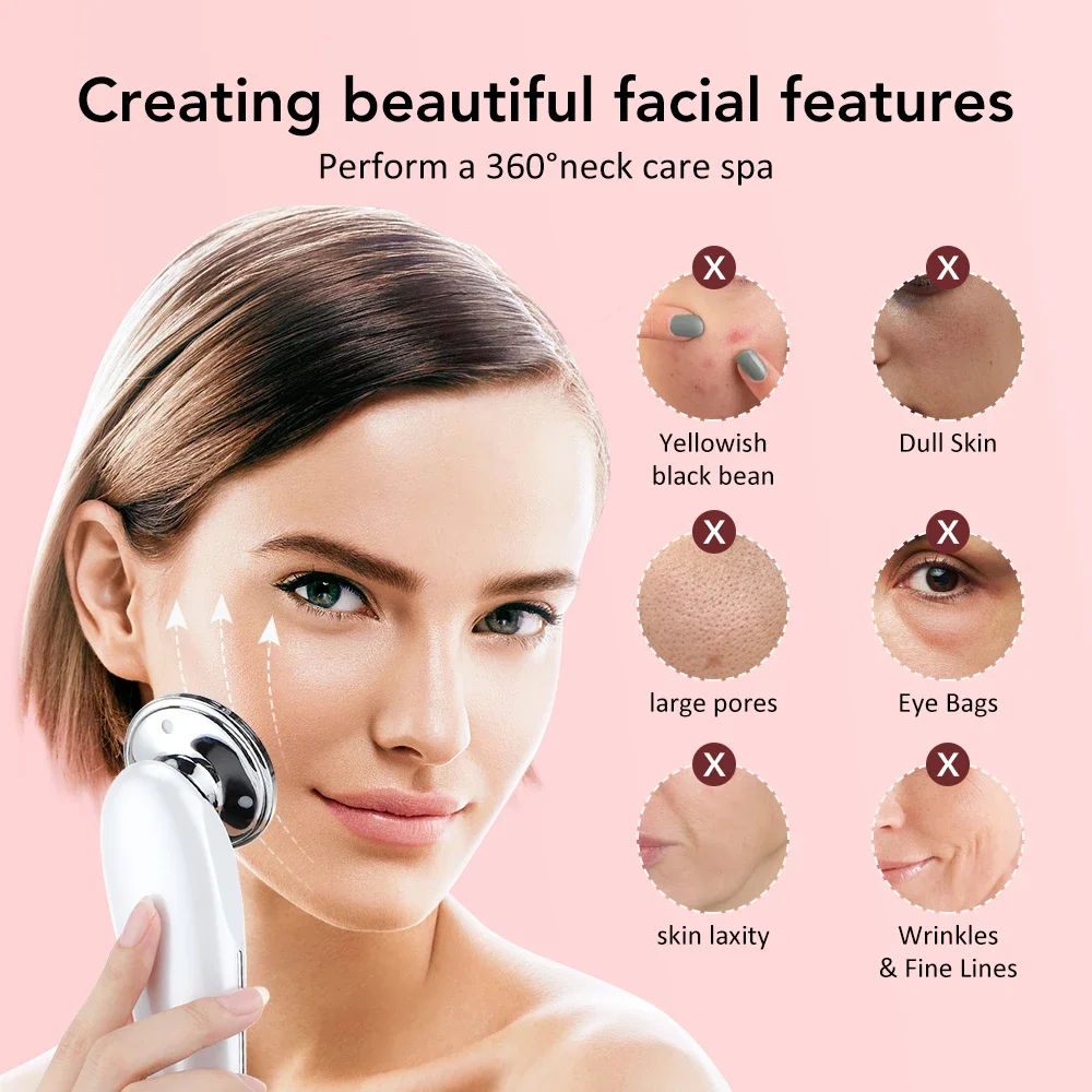 Dispositivo eléctrico de masaje Facial multifuncional para el cuidado de la piel, masajeador de vibración de belleza, limpieza Facial, rejuvenecimiento de la piel, estiramiento y estiramiento