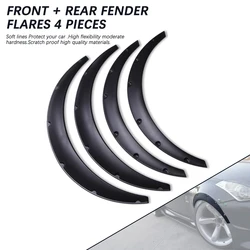 4Pcs 3.5'' Carbon Look Wheel Arch Fender Flares Cover Trim Mudguards Protective Lip Anti-Scratch Strips For Honda Accord Civic