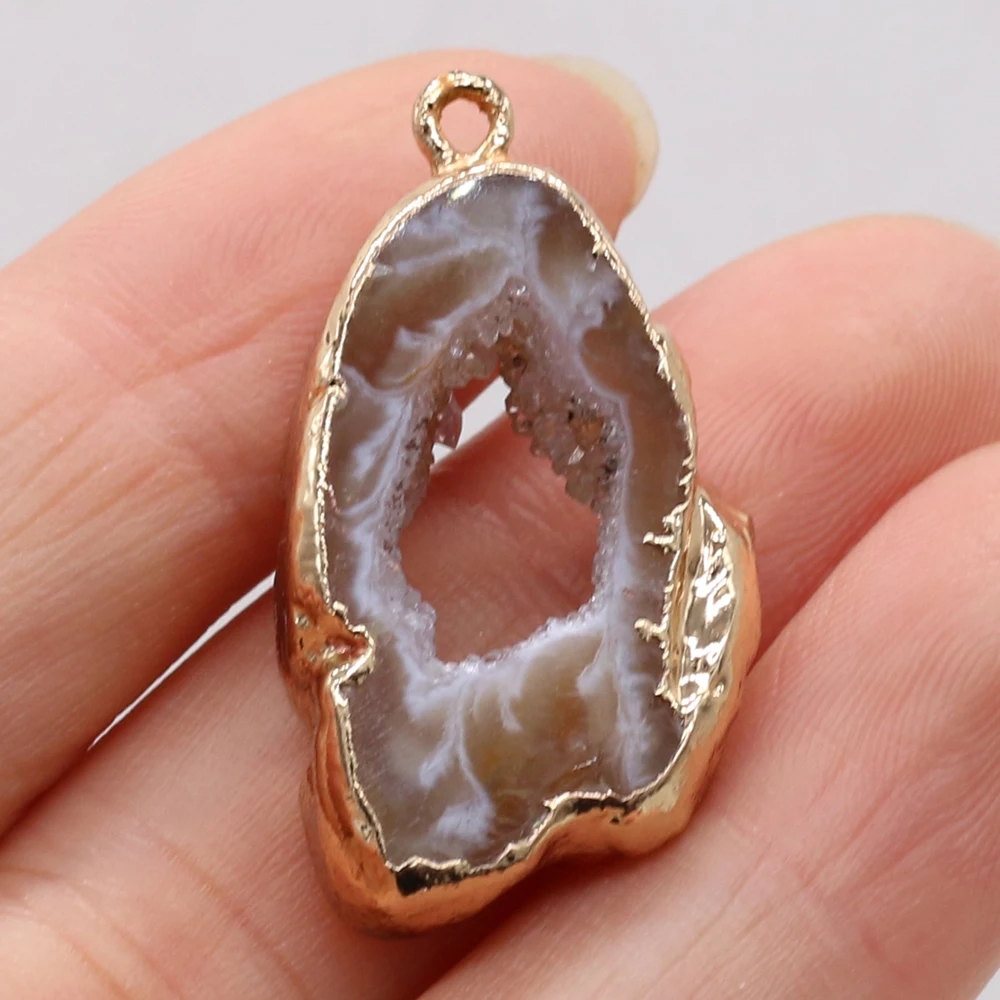 Natural Gemstone Irregular Shape Pendant for DIY Jewelry