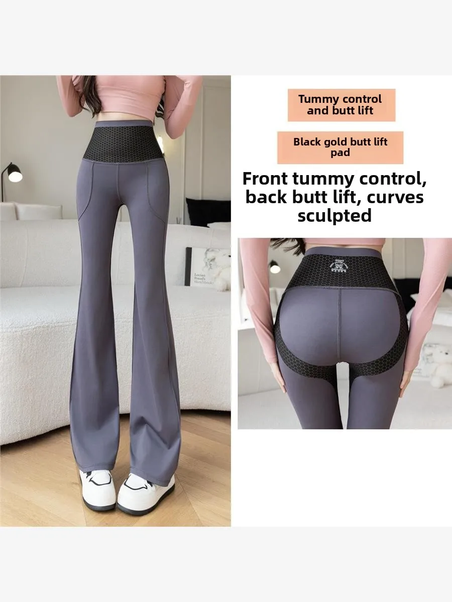 سراويل يوجا كاجوال واسعة الساق للنساء، كيت مزدوجة، ملابس خارجية للربيع والخريف، مقاومة للماء، مقاس كبير، طول ممتد