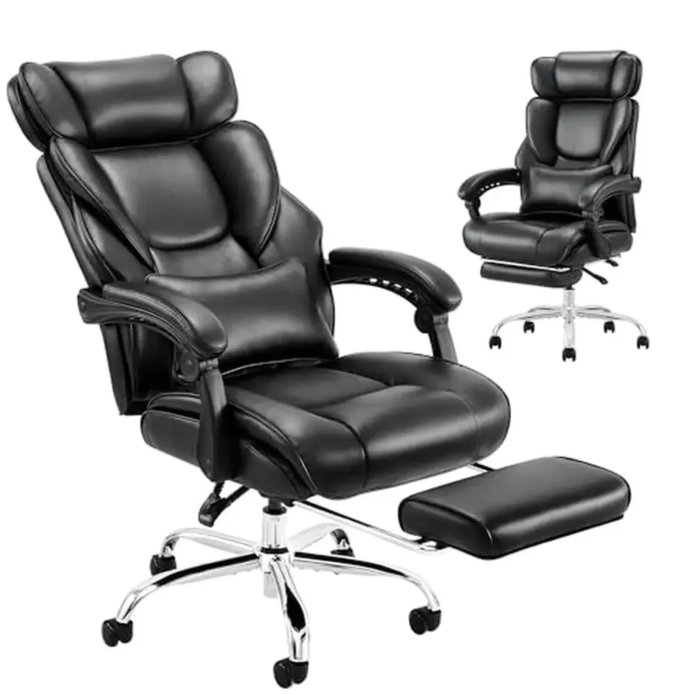 Ergonomic Executive Desk Chair with Footrest and Lumbar Support Pillow High Back Computer Office Chair Maximum Comfort