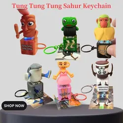 Tung Tung Tung Sahur ํค ์ฒด์ธ Vioce LED ํค ํ๋ ์ค ๋ฒํผ ์ดํ๋ฆฌ์ Brainrot Tralalero Tralala Shark Bag ํ๋ํธ ํค ์ก์ธ์๋ฆฌ