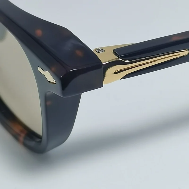 LAURENCE نظارات شمسية جديدة مصنوعة يدويًا من الأسيتات مستطيلة فاخرة وعصرية للرجال والنساء ماركة UV400 كلاسيكية مع صناديق عشوائية