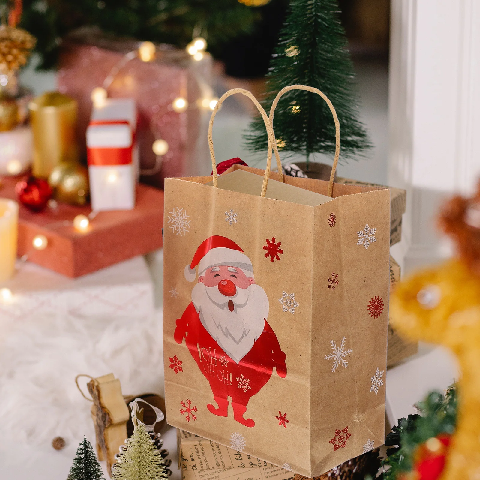 

24 шт. стильных подарочных пакетов с ручками, большие упаковочные пакеты для рождественских и праздничных мероприятий, конфет, подарков, большие подарочные пакеты