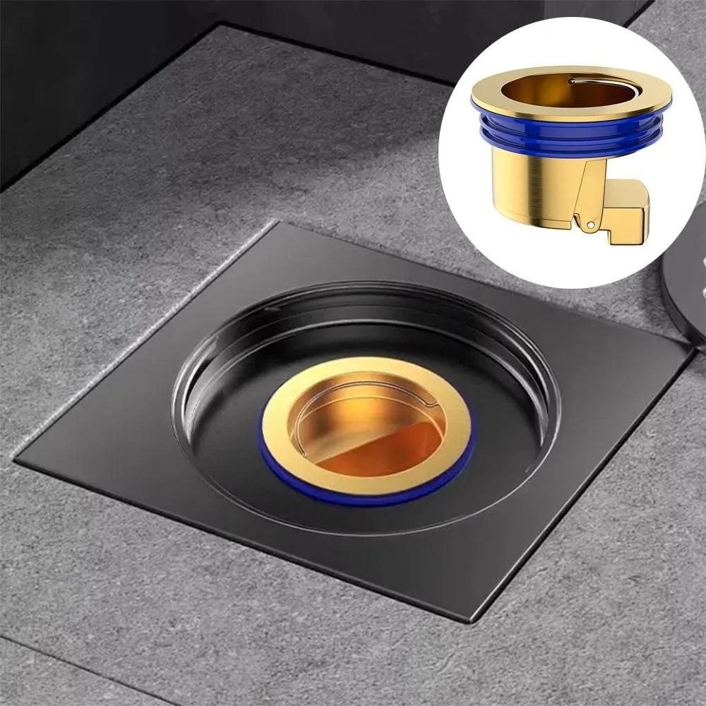Brass Floor Drain Core Anti-insect Anti-backflow Water Stop Valve Universal Fit Quick Draining Drainage Plug Bathroom