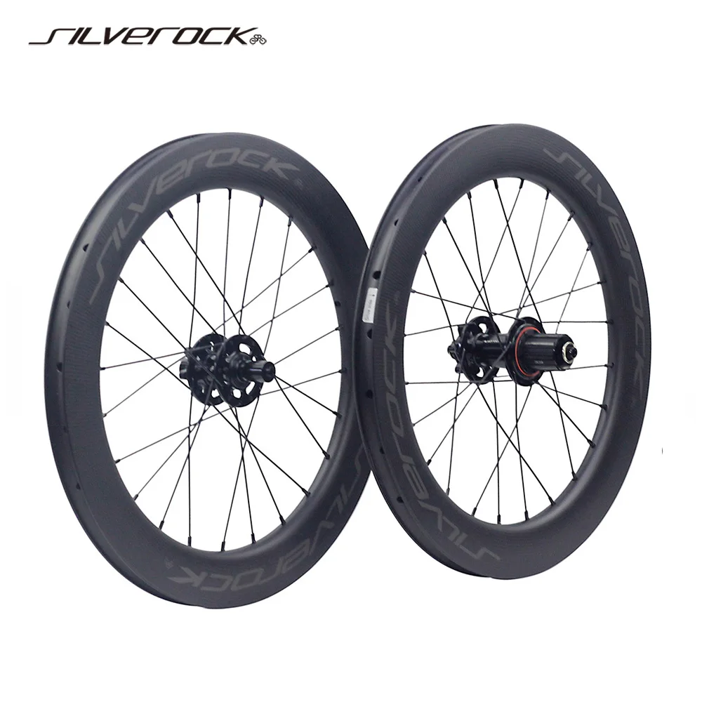 

SILVEROCK SR50 Carbon Wheels 20" 406 Disc Brake Aero High Profile for Birdy GT R20 Folding Bike Clincher Noise Bicycle Wheelset