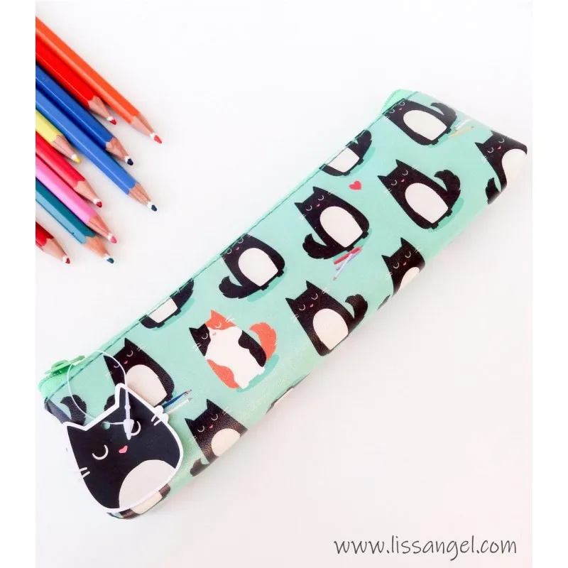 Pencil Case with Feline Fine Kawaii Cats | Original Stationery