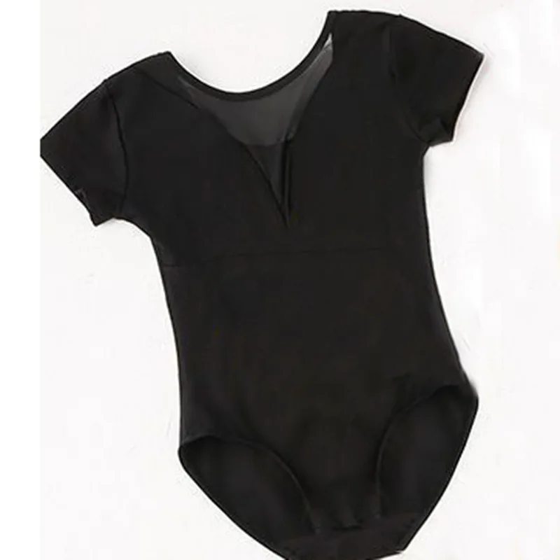 فستان ممارسة الرقص الصيني للأطفال فستان الباليه للفتيات بأكمام قصيرة للجمباز البدني