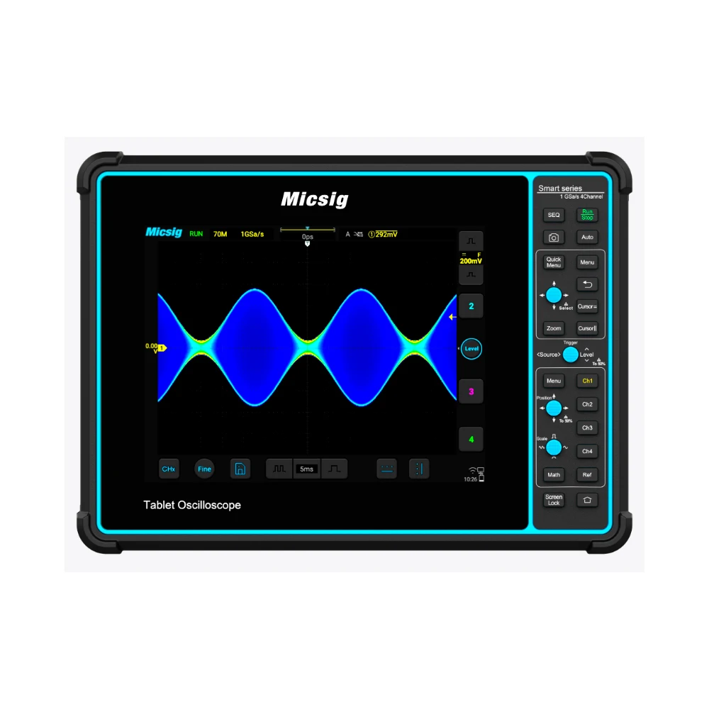 Micsig STO2002 Smart Tablet Oscilloscope 2 Channels 200MHz 1GSa/S 70Mpts Touch Screen Oscilloscope with WIFI Function