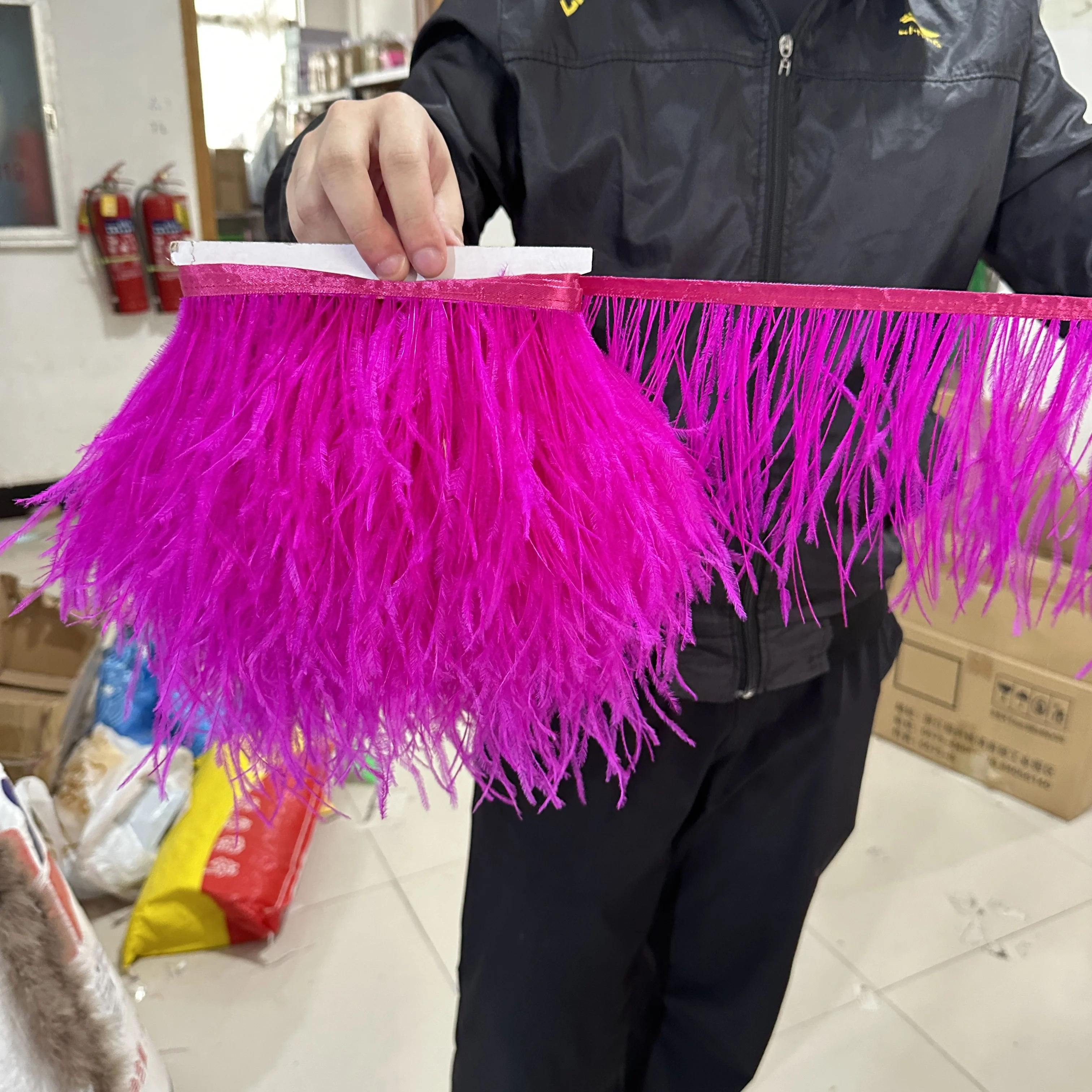 Bulu Burung Unta 10-15cm dihia - Fringe Ribbon Sewing ulasan dan harga