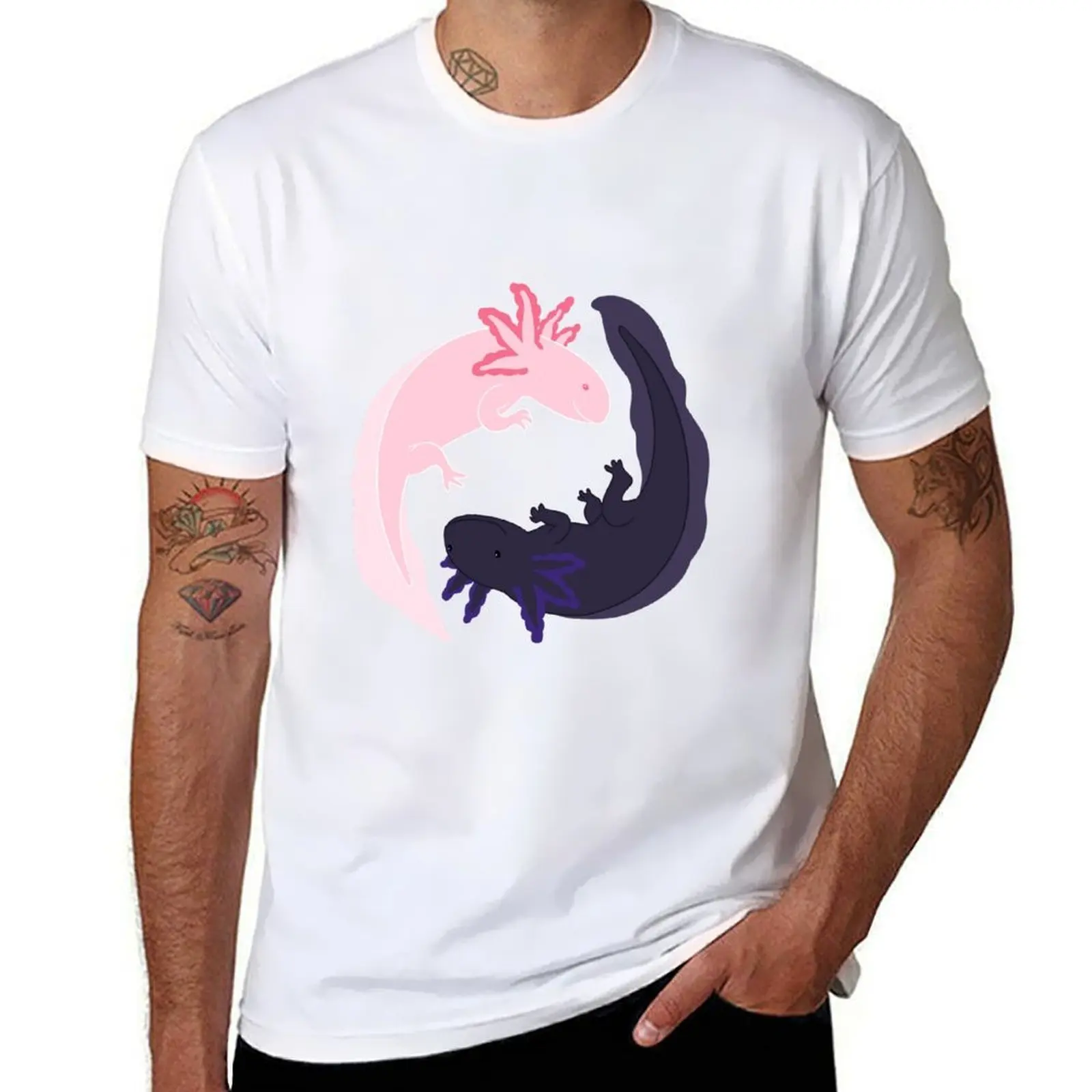 

Yin & Yang Axolotls T-Shirt t shirt man casual t shirts for man graphic vintage T-Shirt