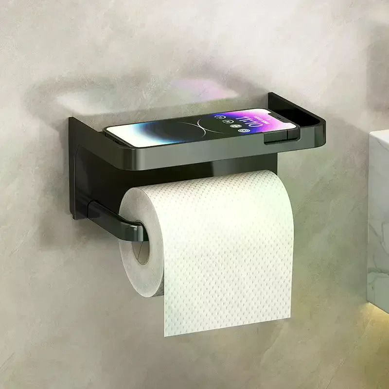 Toilet Paper Holder Plastic Storage Rack Kitchen Towel Placement Of Seasoning Bottles Bathroom Wall Roll Of Paper Phone Storage