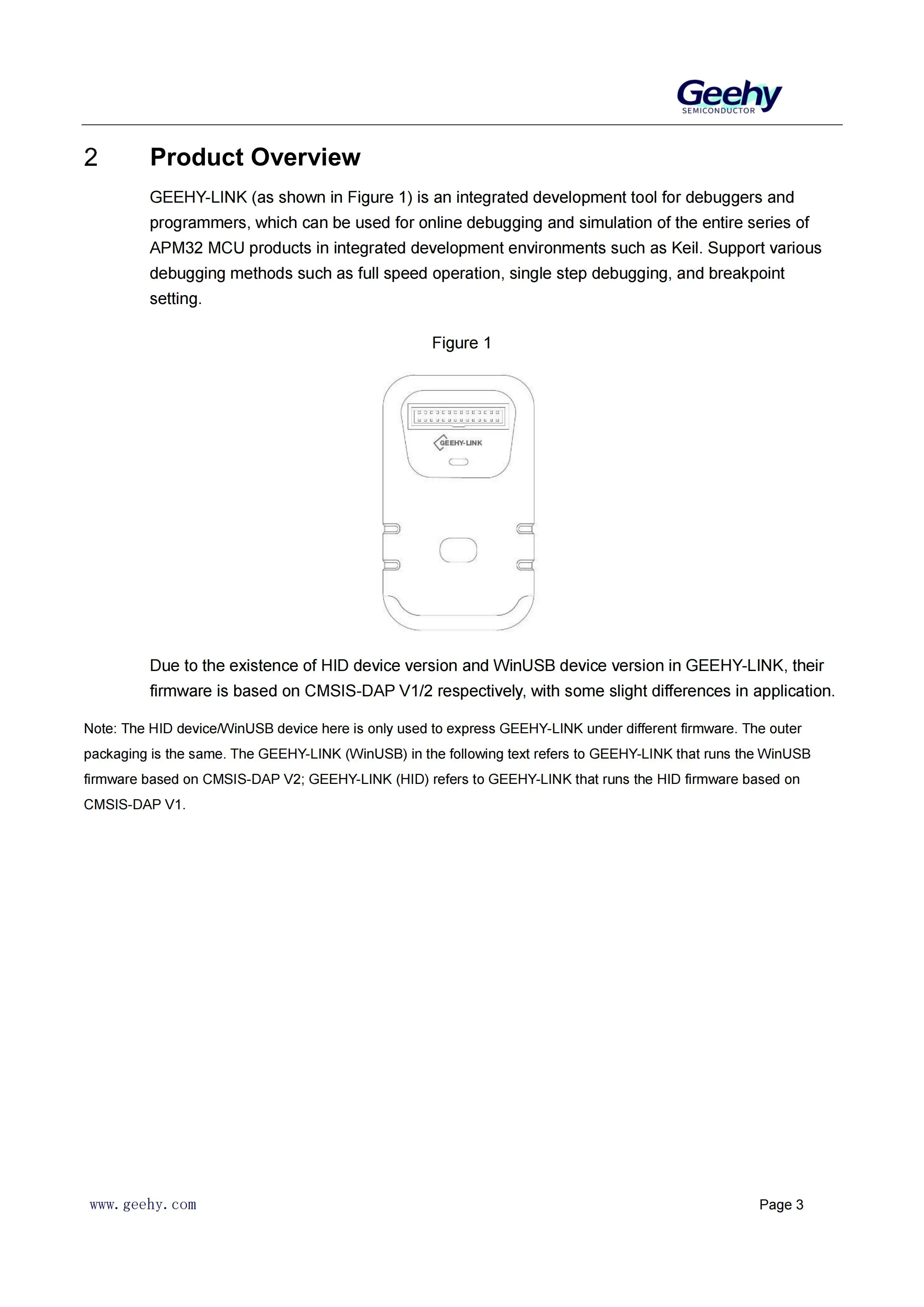 Программатор эмуляции GEEHY-LINK Поддержка программирования APM32 Эмулятор отладки онлайн