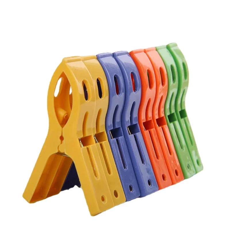 8pcs 7cm Hanger Clips Large Plastic Windproof Beach Towel Clothes Pins Spring Clamp Clothespin Powerful Hot New Cheap Wholesale