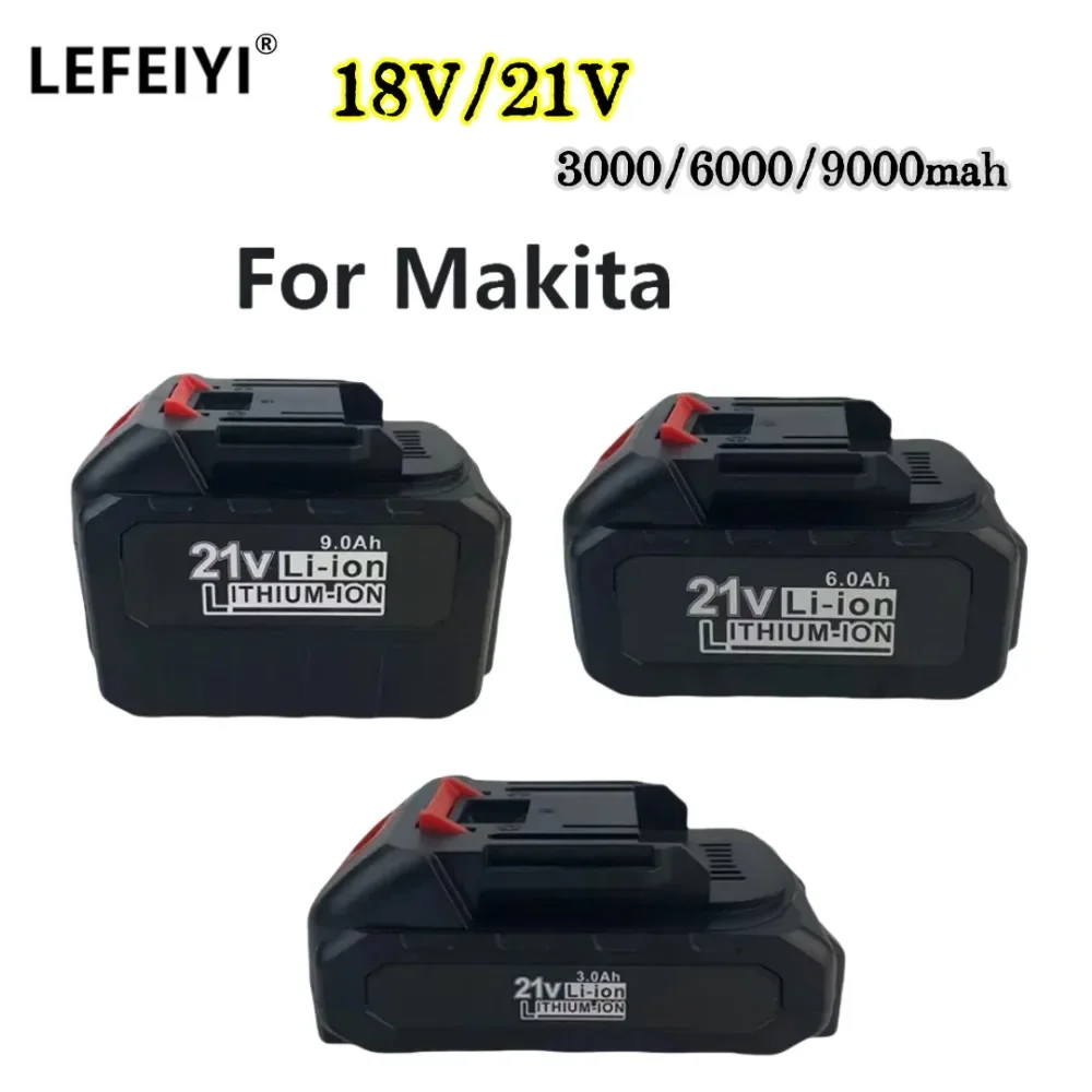 21V 18650 Lithium Battery Rechargeable 9000mAh Batteries High-current High Discharge 21 Volt Replace Battery For Screwdriver